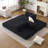  Compression Sofa，Folding Sofa Bed, 78.5" Convertible Couch Bed with 2 Pillows, Fold Out Couch, Foam Spring Floor Mattress, Futon Couch for Living Room, Office, Apartment，Black-890372829