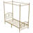 Metal Canopy Bed With Butterfly Pattern Design For Headboard And Footboard-1126087327