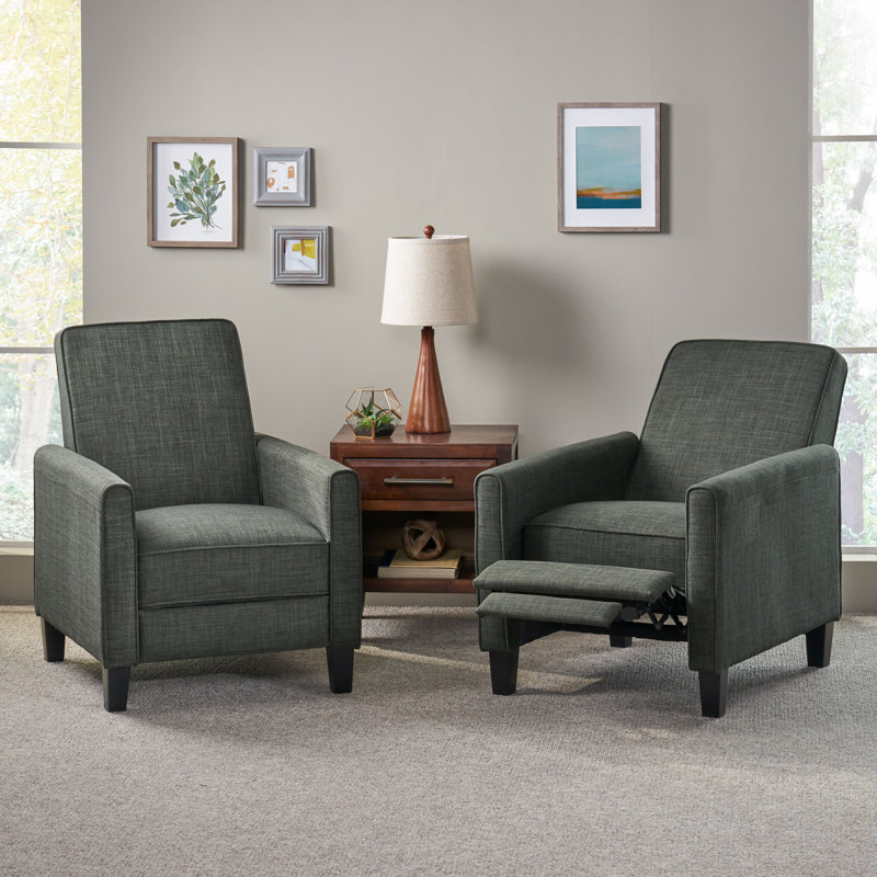 Fauteuil inclinable manuel 27 po Grantham, Polyester gris