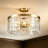 5 - Light Glass Flush Mount Ceiling Light