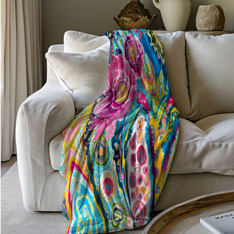 Machine Woven Throw Blanket, 50" W x 60" L