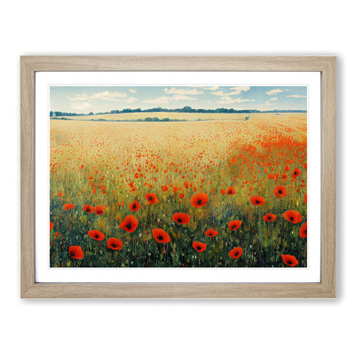 Poppy Field Watercolour Vol.1 - Framed Print
