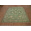 Tapis vert teint à la main kazak à teinture végétale 8 x 10