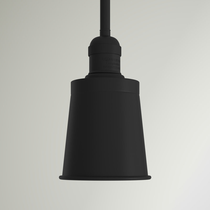 Luminaire suspendu conique 1 lumière, Or satiné, Noir mat, Ampoule non incluse