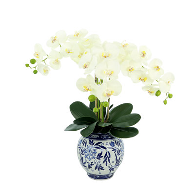 Polysilk Orchid Arrangement in Vase