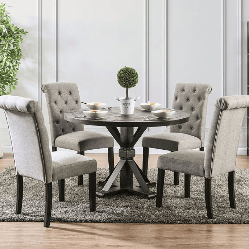 Adaiah 4 - Person Pedestal Dining Set, Ivory