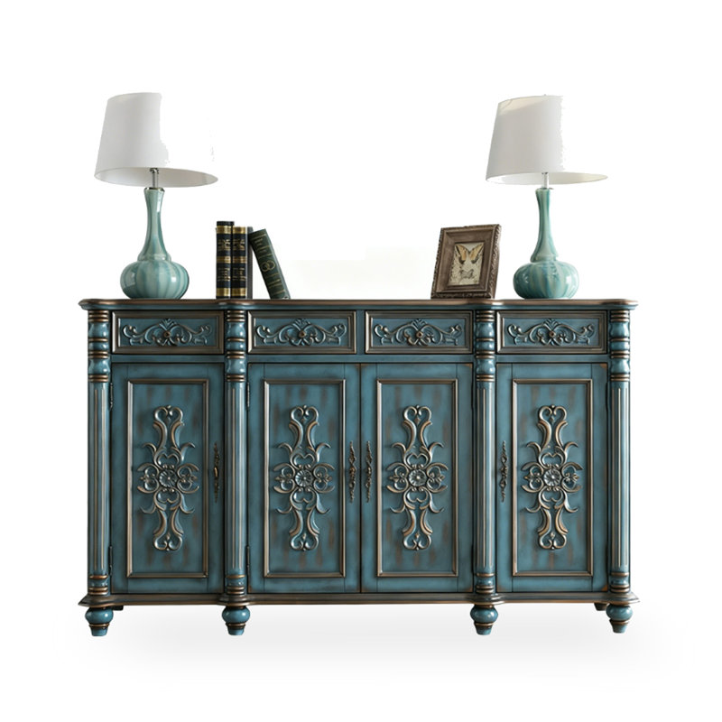 Banc de rangement bleu en bois manufacturé, Bleu