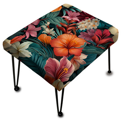 Urban Jungle Botanical Pattern - Floral Rectangle Ottoman