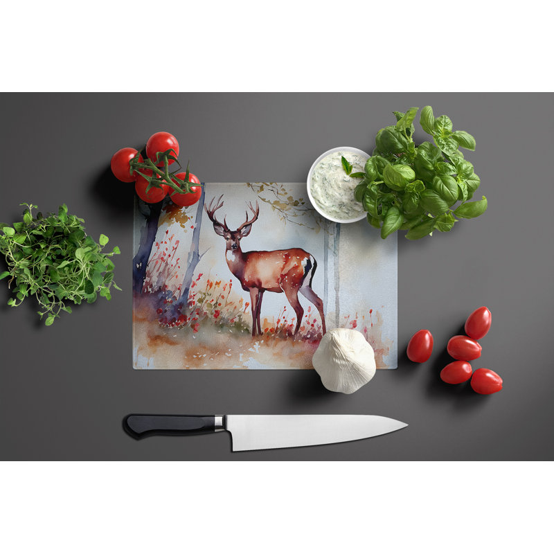 Deer Glass Cutting Board Large