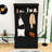 Modern Hall Tree with Hooks, Shoe Bench, Storage Cabinet and Display Shelves-548058857