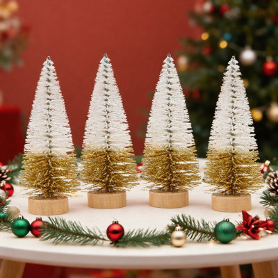 4Pcs Mini Christmas Tree, Mini Desktop Decorations, Christmas Decorations, Home Desktop Decorations, Office And Family Party Decorations, Christmas Gifts