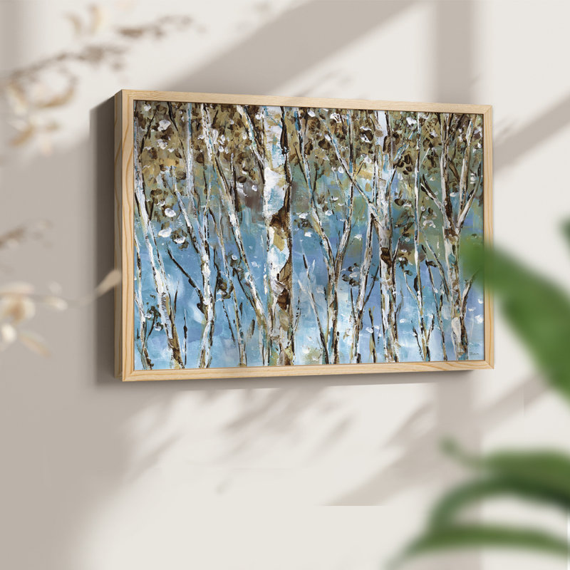 Bouleau d'hiver - reproduction encadrée - réarmable, Naturel, H 16 po x l 20 po