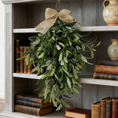 Guirlande de verdure artificielle, vigne fausse branche d'olivier pour centre de mariage, décoration murale, cuisine, manteau de cheminée, bricolage (vert)