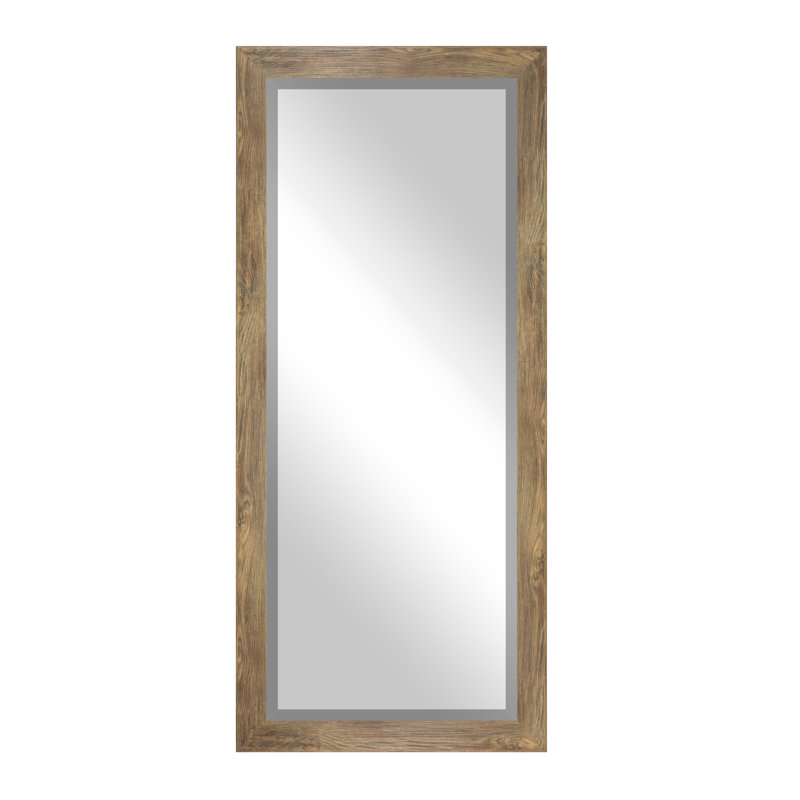 Beveled Full Length Mirror, Brown