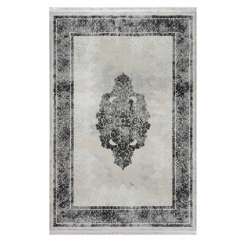 Machine Woven Grey Indoor Rug, Rectangle 120 x 170cm
