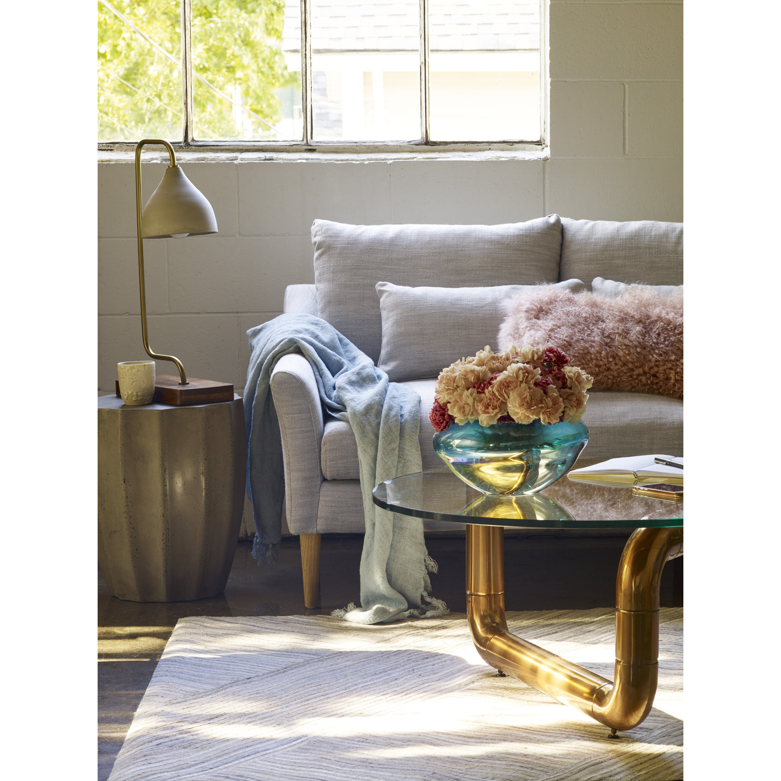 Constance Accent Stool, Gray