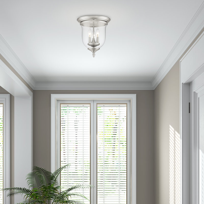 Aaven Flush Mount, Brushed Nickel
