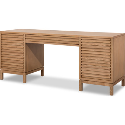 Finnian Tanner Three-Drawer File Desk In Flaxen