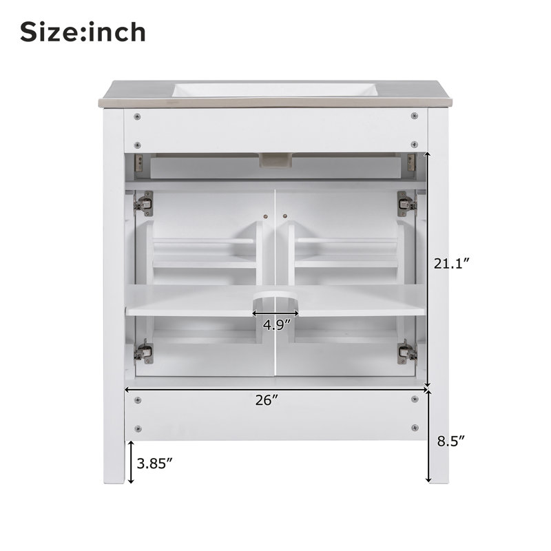30'' Single Bathroom Vanity Base Only