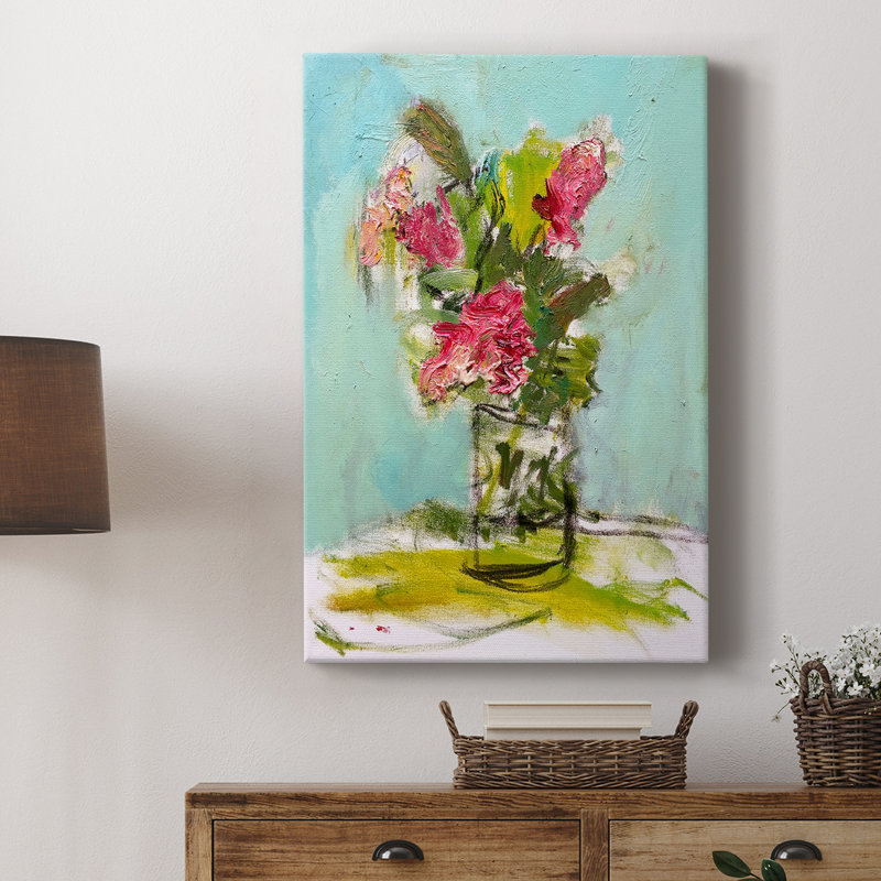 Turquoise Lilly - galerie Cavas sur mesure, H 12 po x l 8 po
