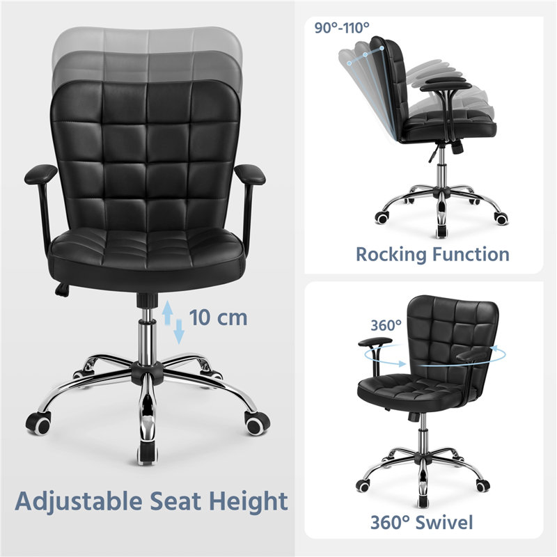 Task Chair, Silver, Black
