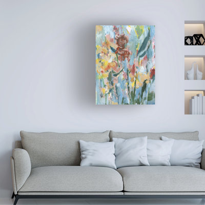Wrapped Canvas Wall Art - Ethan Harper  'Impressionist Floral Abstract I' Wall Art for Living Room, Bedroom, or Office Décor  - 18x24