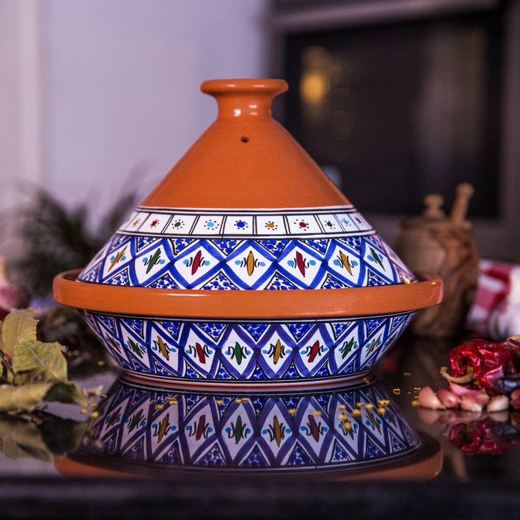 KAMSAH Moroccan Non-Stick Ceramic Round Tagine