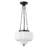 Glint 1 - Light 14.9" Schoolhouse Ribbed Milky Glass Shade Pendant Light for Dining Room