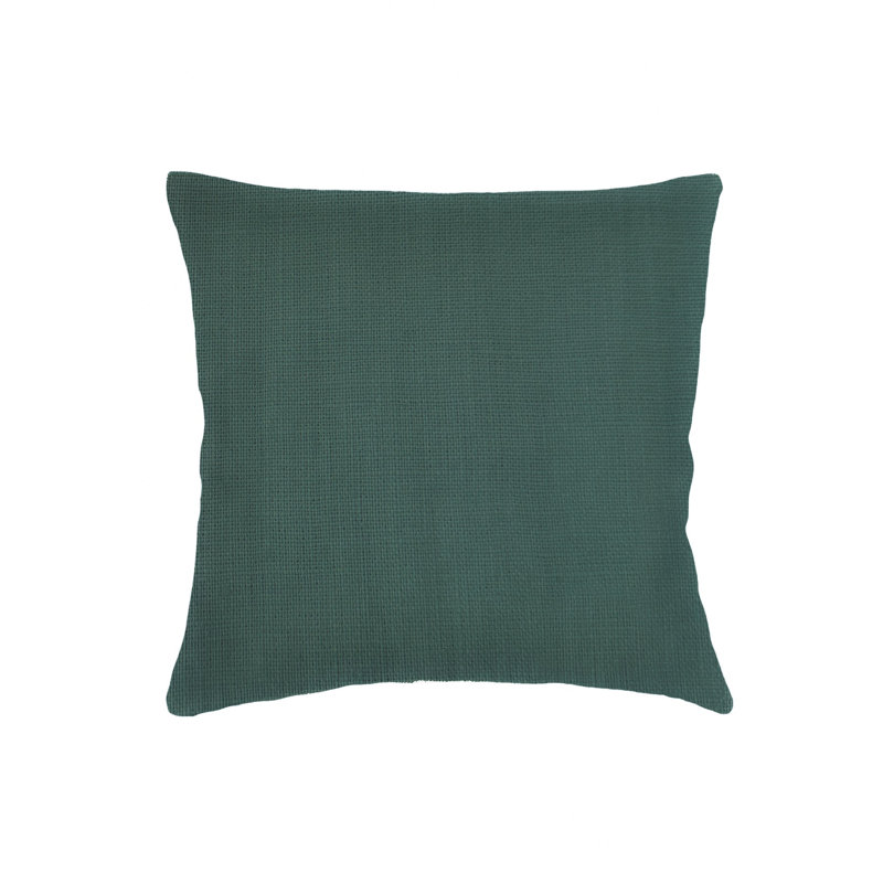 Emerald Green Linen Throw Pillow with Down Insert 20x20