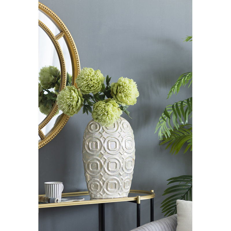 Vase de table en céramique Ralfs, H 15,9 po x l 9,1 po x P 3,7 po