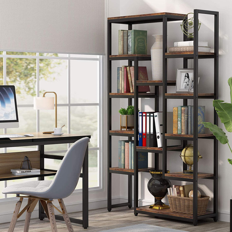 Zubley Bookcase, Black/Brown