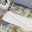 Ensemble de housse de couette abstrait jaune et gris - polyester microfibre-110397962