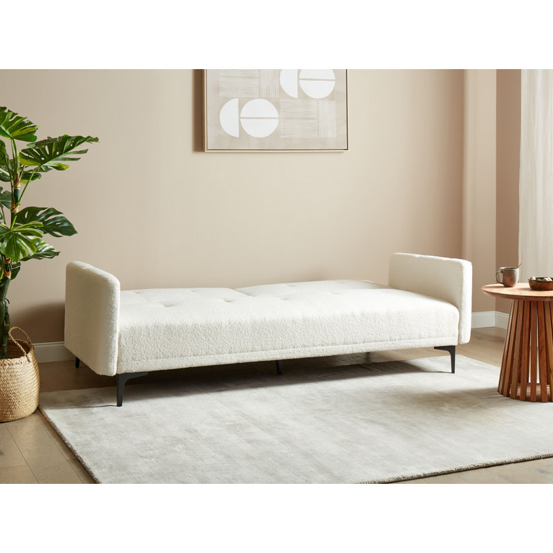 Daynna Full / Double 192cm Upholstered Convertible Sofa, White