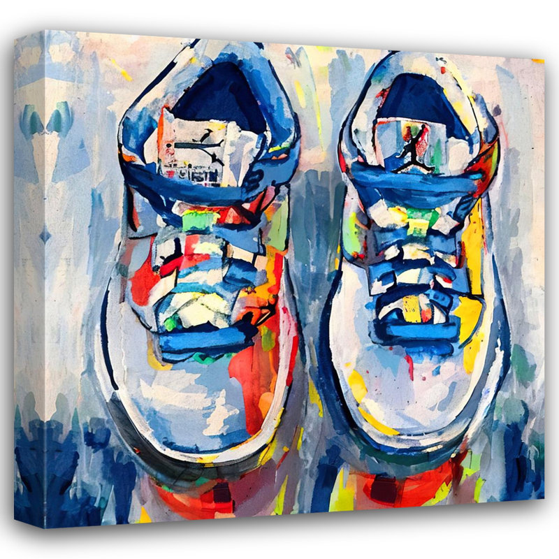 «Air Jordan 18» par Stephen Chambers, impression sur toile tendue, L 18 po x H 18 po