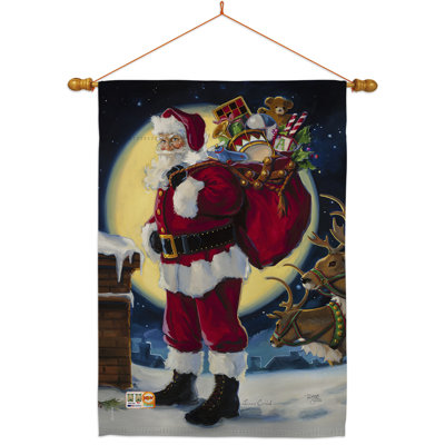 Lit de père Noël à 2 faces 40 po x 28 po Ensemble de drapeaux