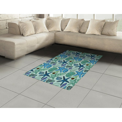 Tapis décoratif à longues fibres en polyester à haute densité Starfish
