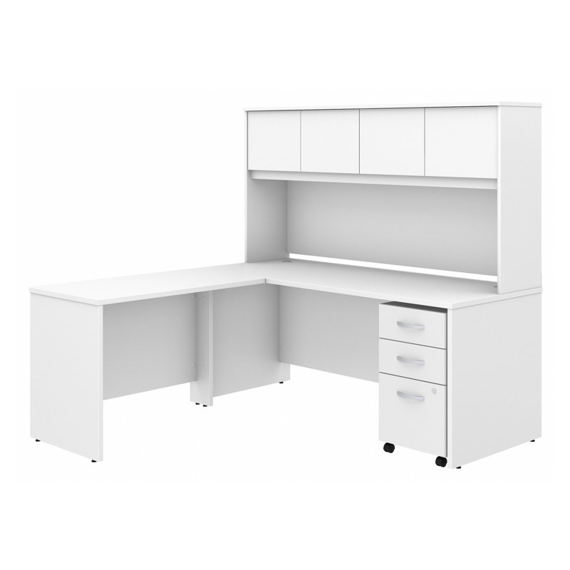 Studio C L-Shaped Computer Desk, White