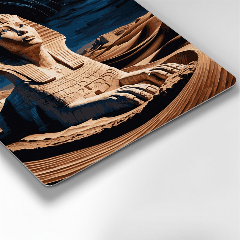 Art mural gris Sci Fi Sphinx, H 144 po x l 144 po x P 0,05 po