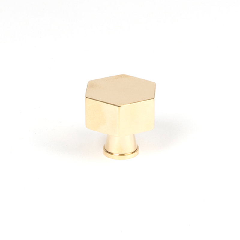 Geometric Knob, Polished Brass, 3 cm