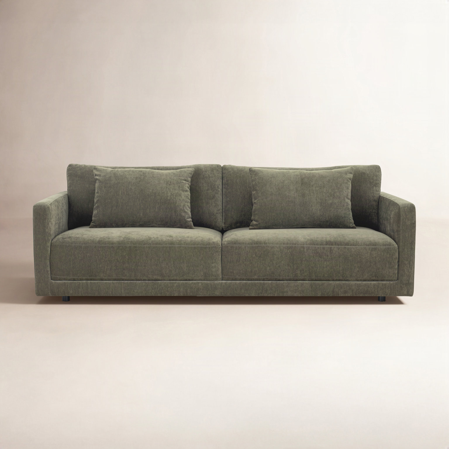 Kenji 84'' Upholstered Sofa, Olive Green Performance Chenille