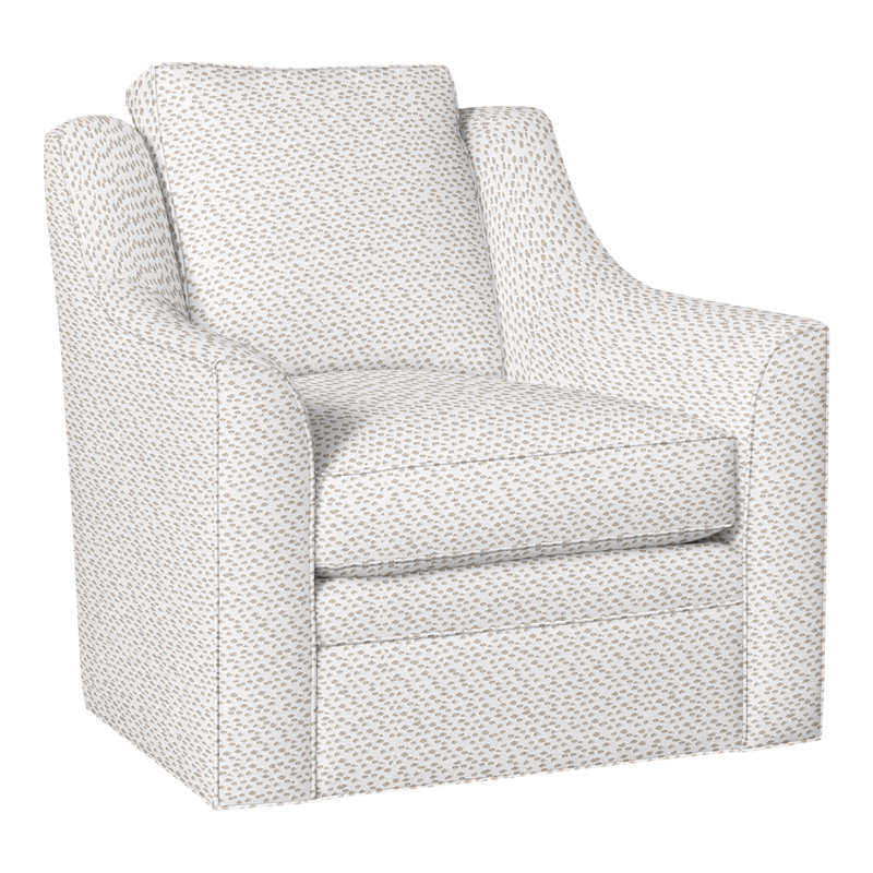 Fauteuil pivotant American Bungalow Nicholas, Perigold Elements - sable blanc