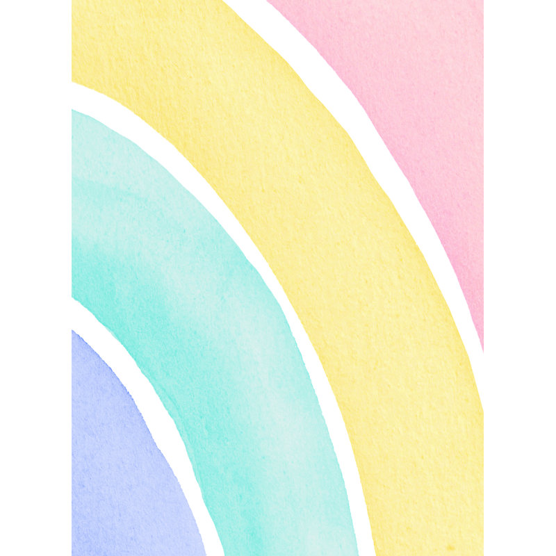 Adhésif décoratif arc-en-ciel, Rose, H 48 po x l 59 po
