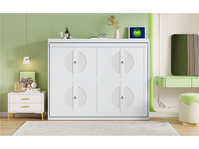 Lit escamotable mural Taille, Blanc