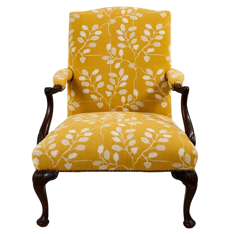 Schumacher x Neisha Crosland Tumble Weed Appliqué Fabric, Buttercup