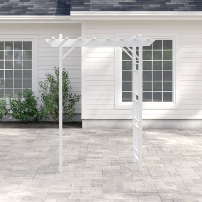 Wellington 72'' W x 41'' D Polyvinyl Chloride (PVC) Arbor