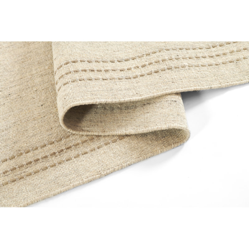 Tapis naturel en laine et polyester tissé à la main Momeni Oliver, Rectangle de 5 pi x 8 pi
