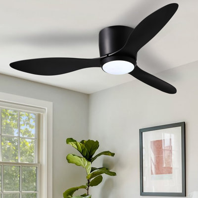 Jamarreon 42''/52'' Low Profile Dimmable Ceiling Fan with LED Lights & Remote Control
