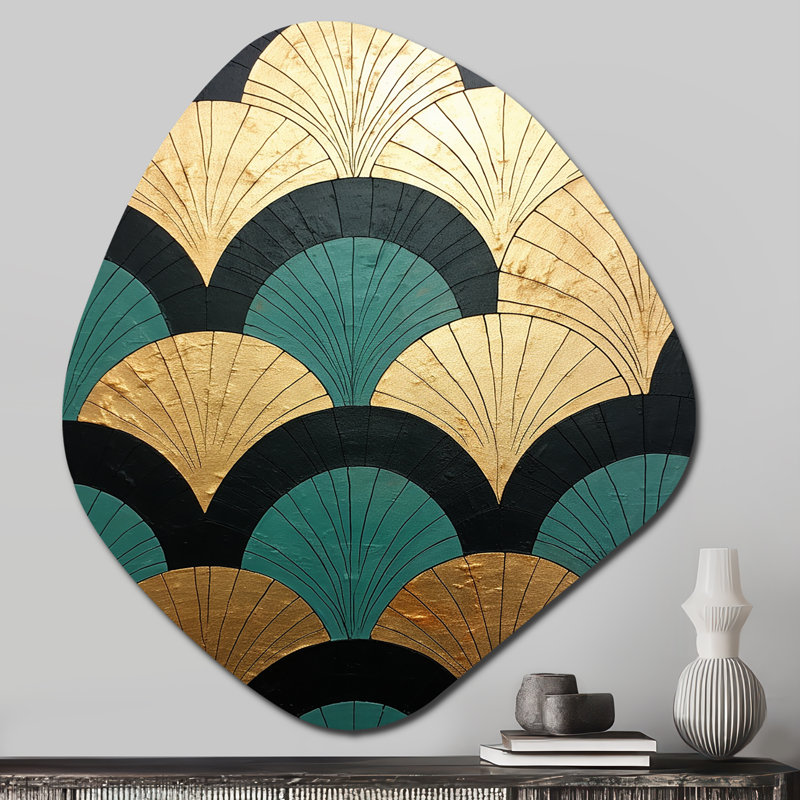 «Derby - Abstract Shapes Unique Shape Large», reproduction d'art asymétrique moderne, H 28 po x l 25 po