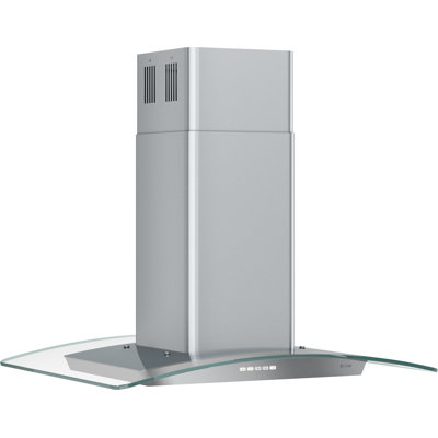 Zephyr Brisas 30 in. 600 CFM Curved Glass Island Range Hood with LED Lights in Stainless Steel