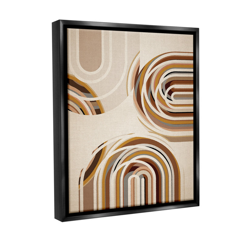"Neutral Overlaps Arches" par Amber Sterling sur toile, Cadre flottant noir de jais, H 21 po x l 17 po